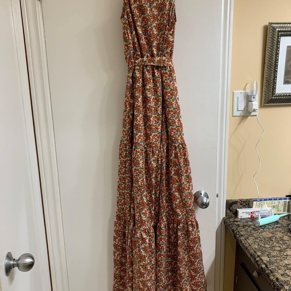 Shein Long Cami dress with sash NWOT